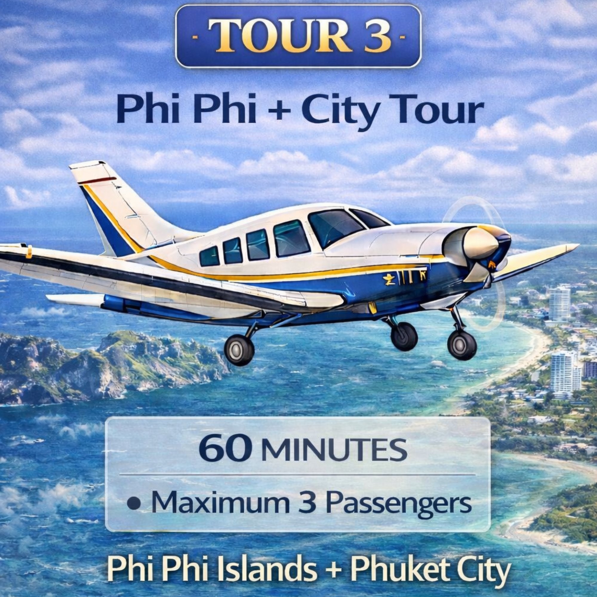 Phi Phi City Tour scenic flight Phuket 60 minutes