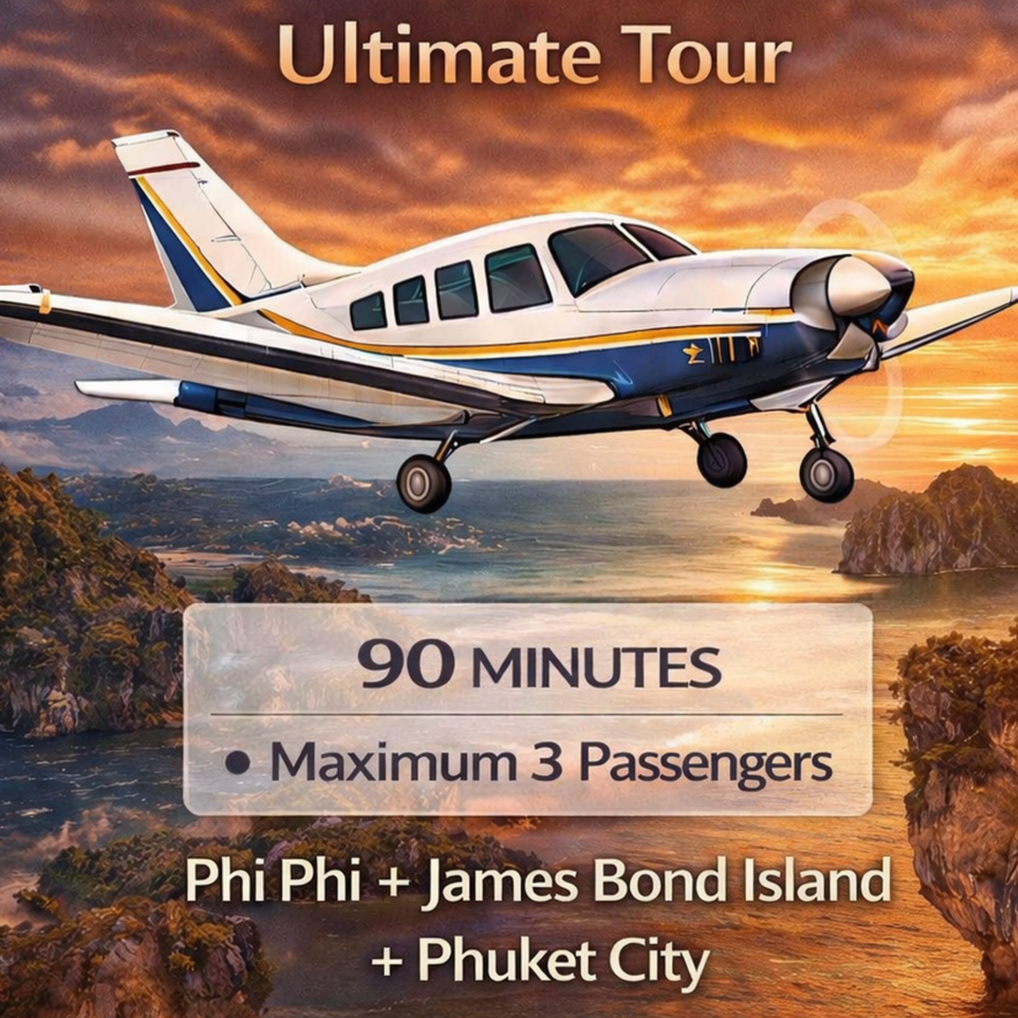 Ultimate Tour Phuket Phi Phi James Bond scenic flight 90 minutes